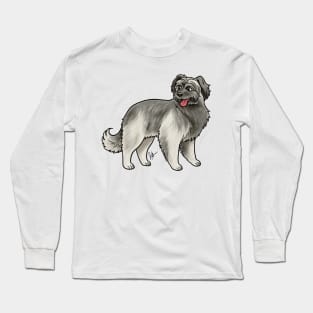 Dog - Pyrenean Shepherd - Gray Long Sleeve T-Shirt